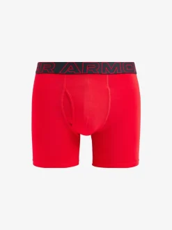 Under Armour Red/Grey 100% Cotton Performance Tech 6in Boxers 3 Pack