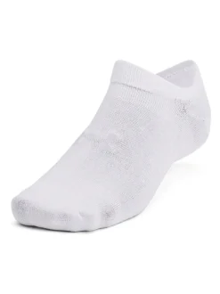 Under Armour White Cream Essential No Show Socks 6 Pack