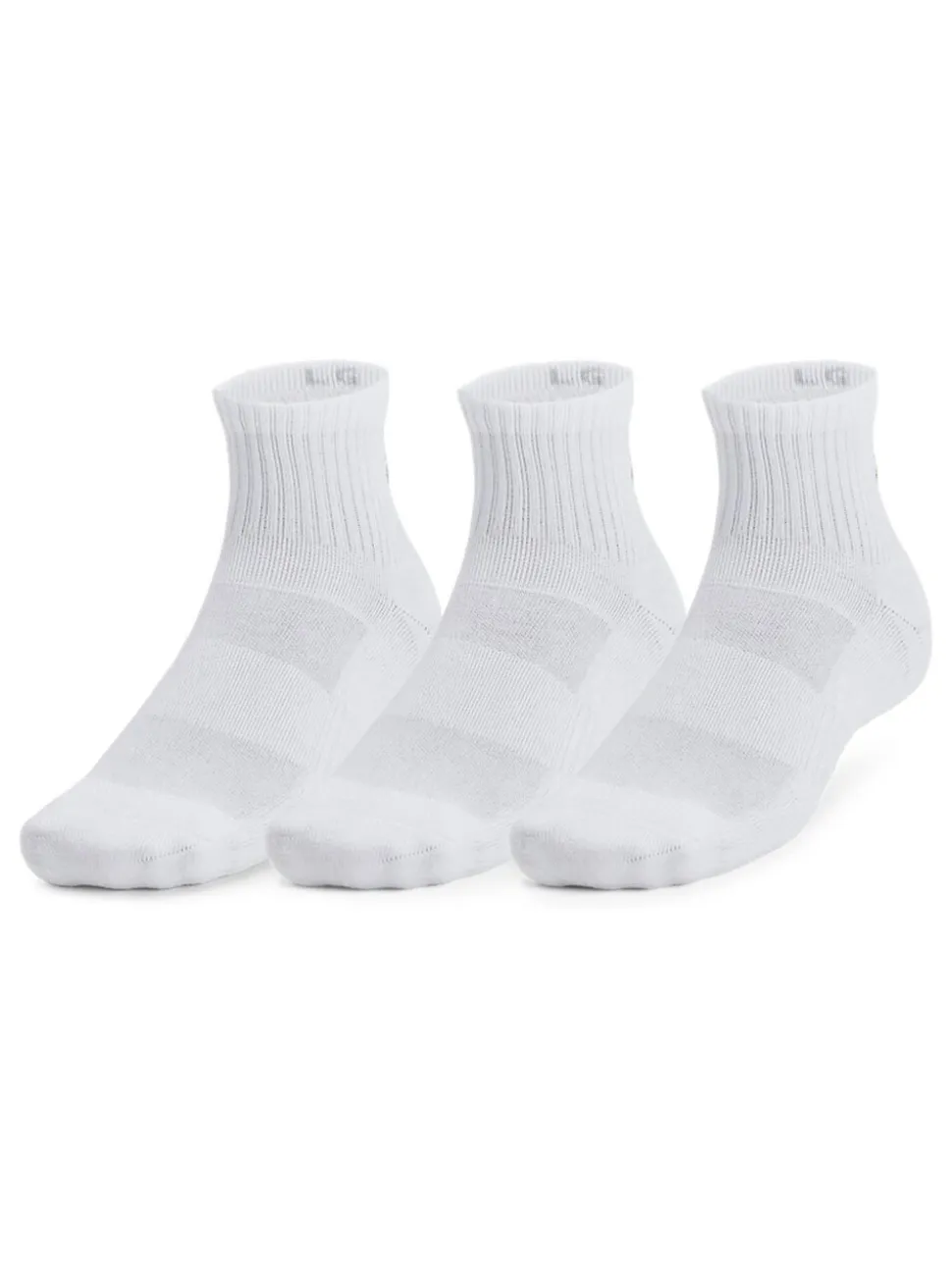 Under Armour White Off Unisex UA TC 3pk Qtr