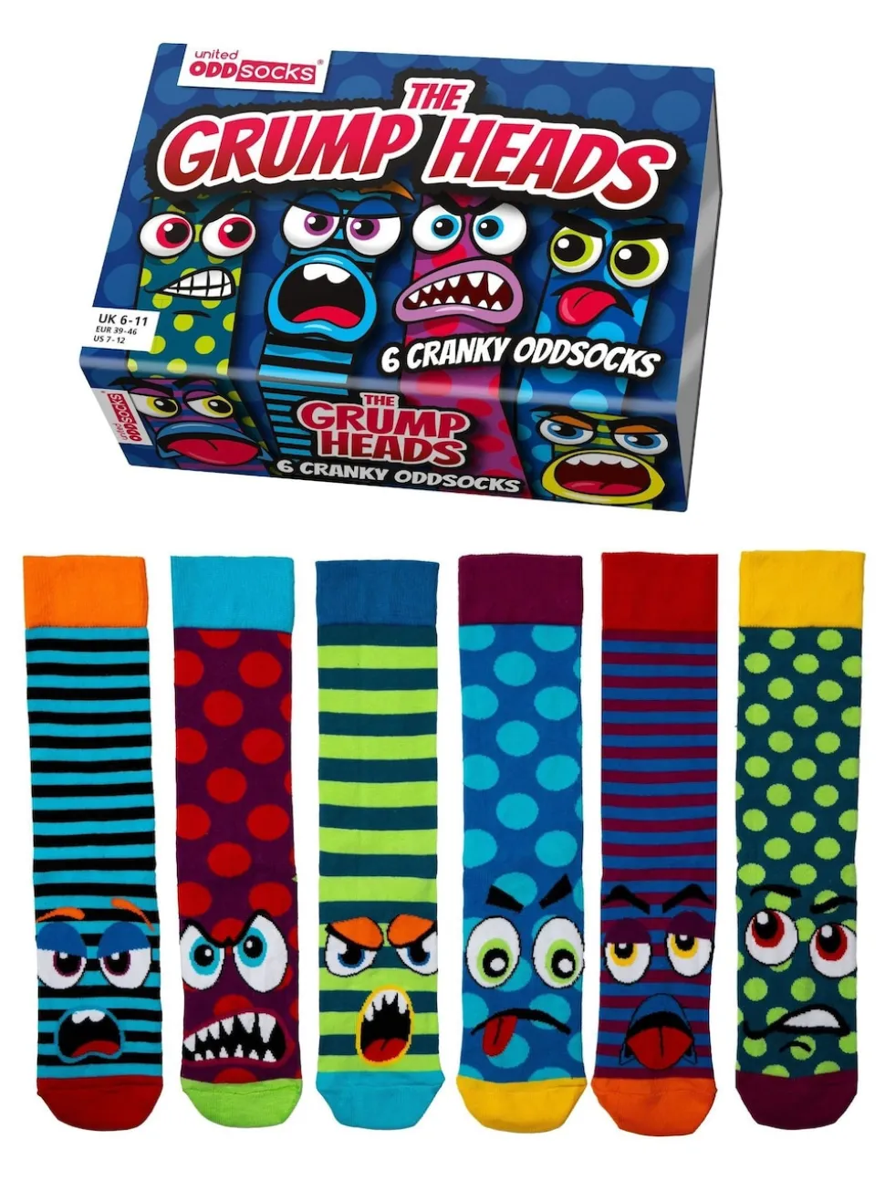 United Odd Socks 3 Pack Multi Grump Socks