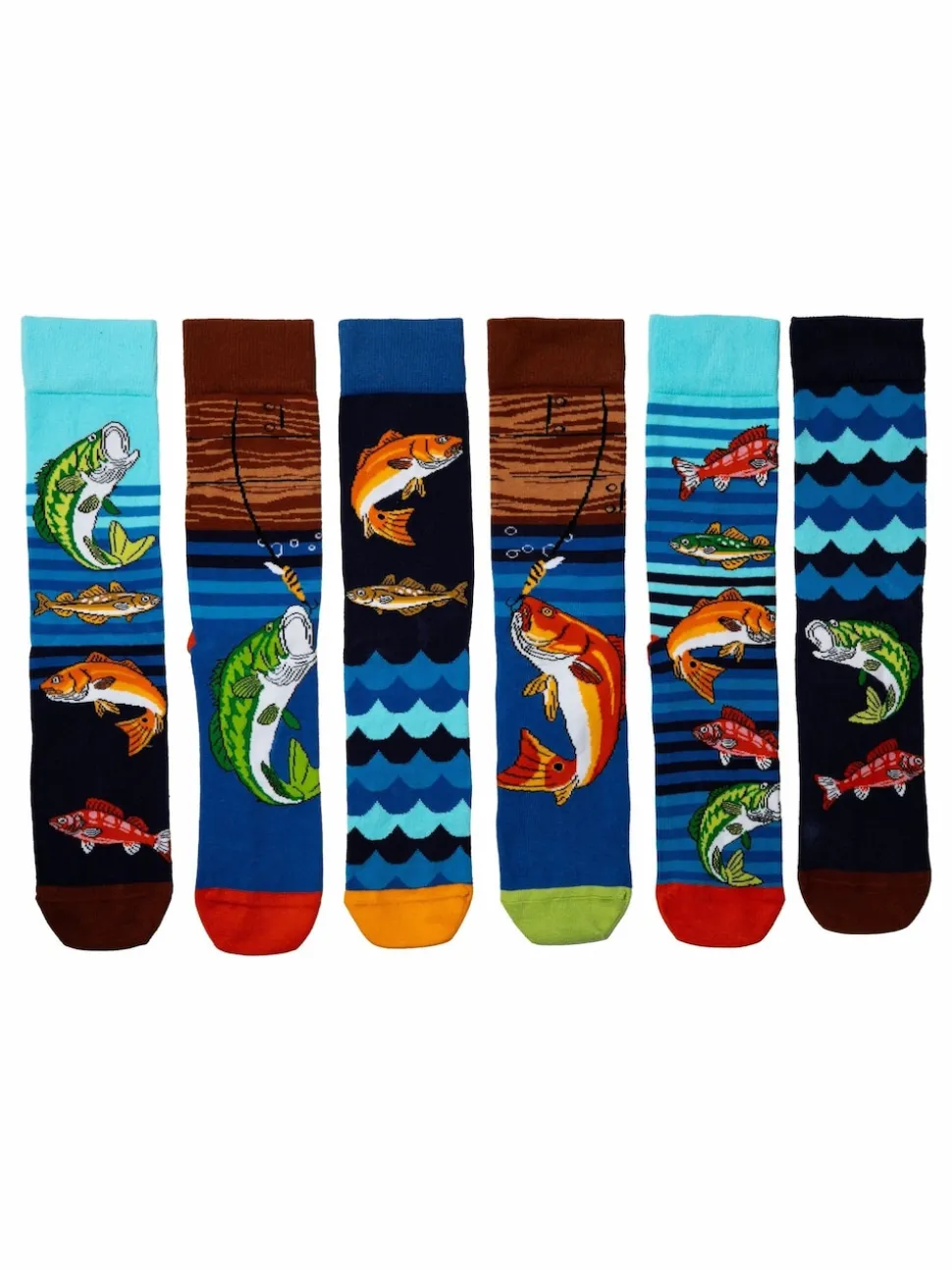 United Odd Socks Blue Pollocks Fishing Socks 3 pack