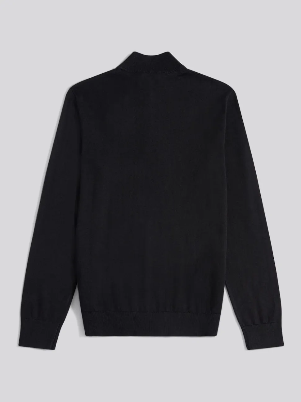 U.S. Polo Assn. Black Cotton Funnel Neck 1/4 Zip Knit