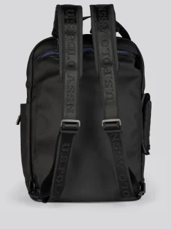 U.S. Polo Assn Black Mens Arrowhead Backpack