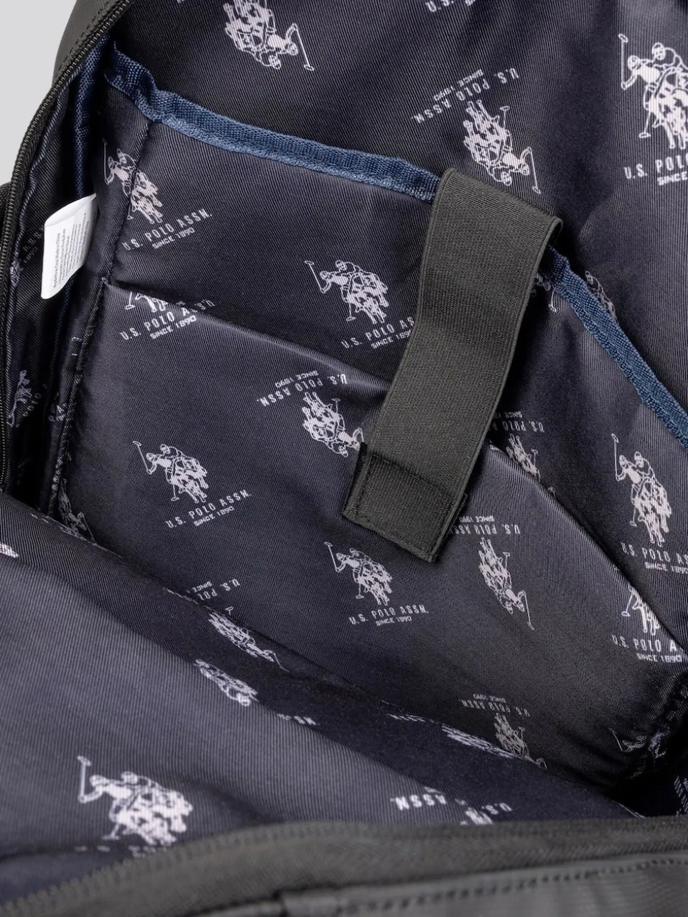 U.S. Polo Assn Black Mens Arrowhead Backpack