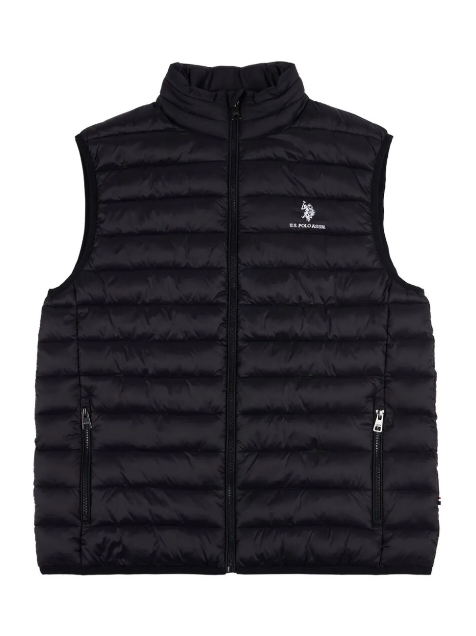 U.S. Polo Assn. Black Mens Bound Quilted Gilet