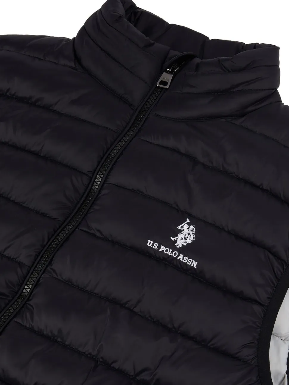 U.S. Polo Assn. Black Mens Bound Quilted Gilet