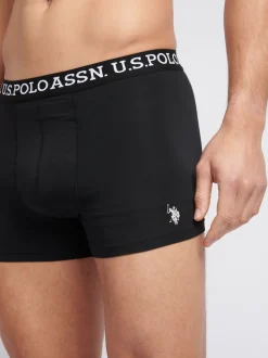 U.S. Polo Assn. Black Mens Boxer Shorts 3 Pack