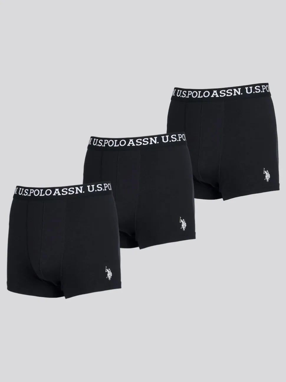 U.S. Polo Assn. Black Mens Boxer Shorts 3 Pack