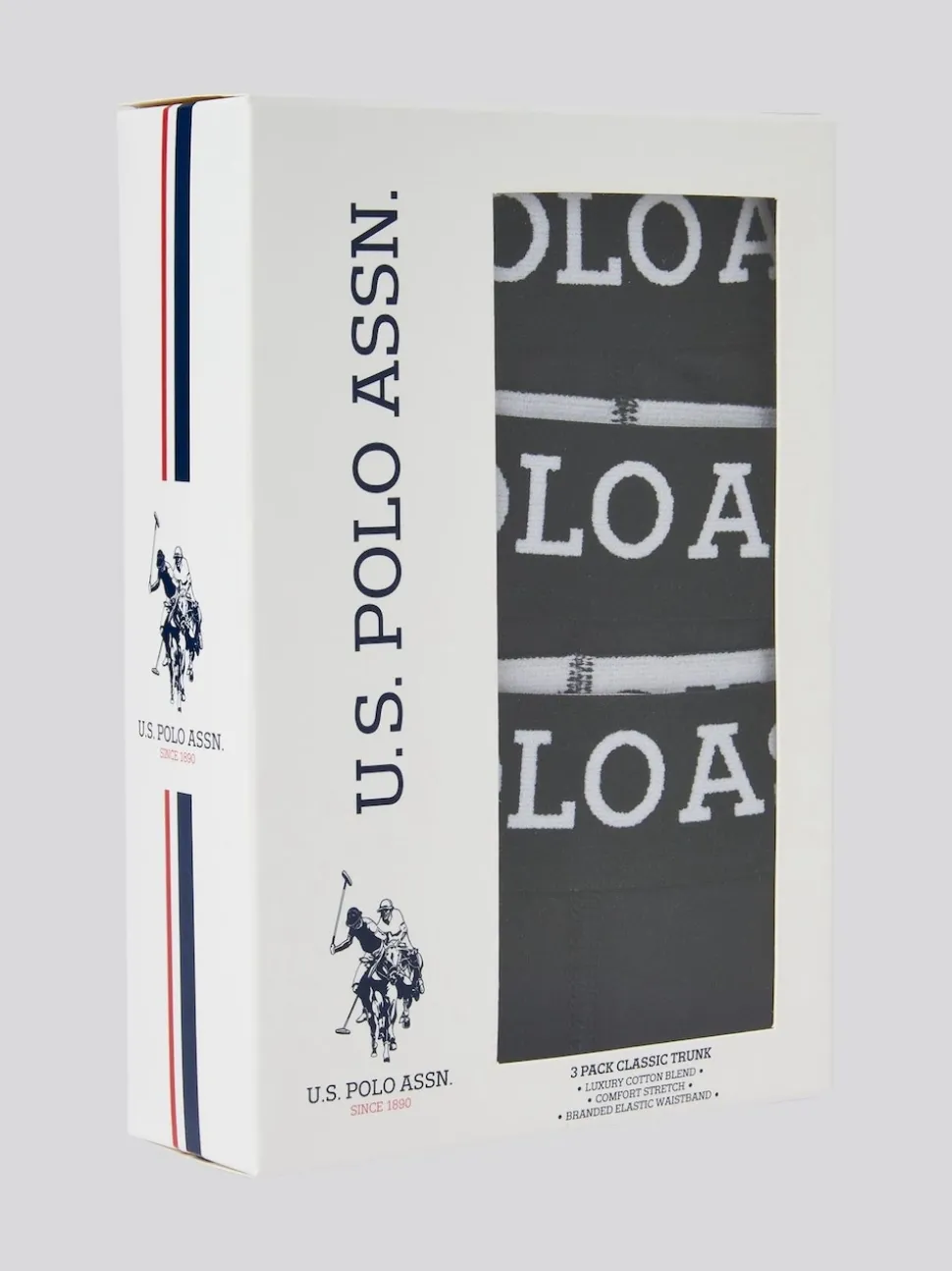 U.S. Polo Assn. Black Mens Boxer Shorts 3 Pack