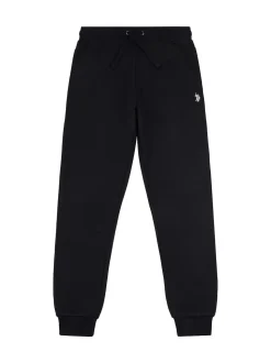 U.S. Polo Assn. Black Mens Classic Fit Double Horsemen Joggers