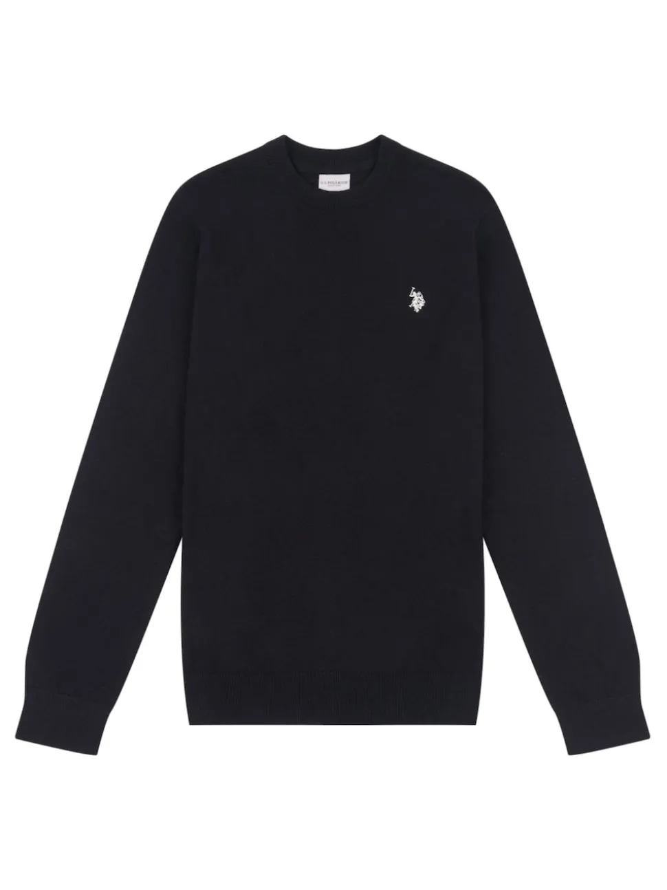 U.S. Polo Assn. Black Mens Cotton Crew Neck Jumper