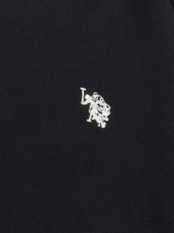 U.S. Polo Assn. Black Mens Cotton Crew Neck Jumper