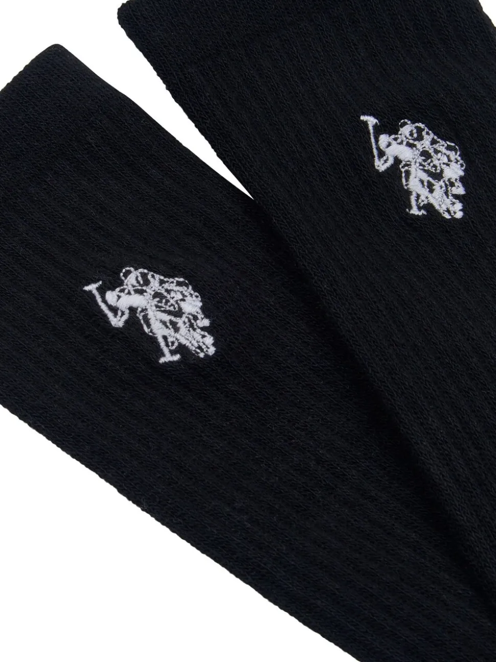 U.S. Polo Assn. Black Mens Classic Sports Socks 5 Pack