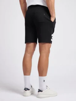 U.S. Polo Assn. Black Mens Classic Fit 100% Cotton Player 3 Sweat Shorts