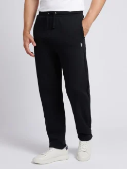U.S. Polo Assn. Black Mens Double Horsemen Straight Leg Joggers