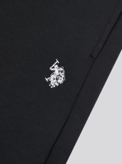 U.S. Polo Assn. Black Mens Double Horsemen Straight Leg Joggers