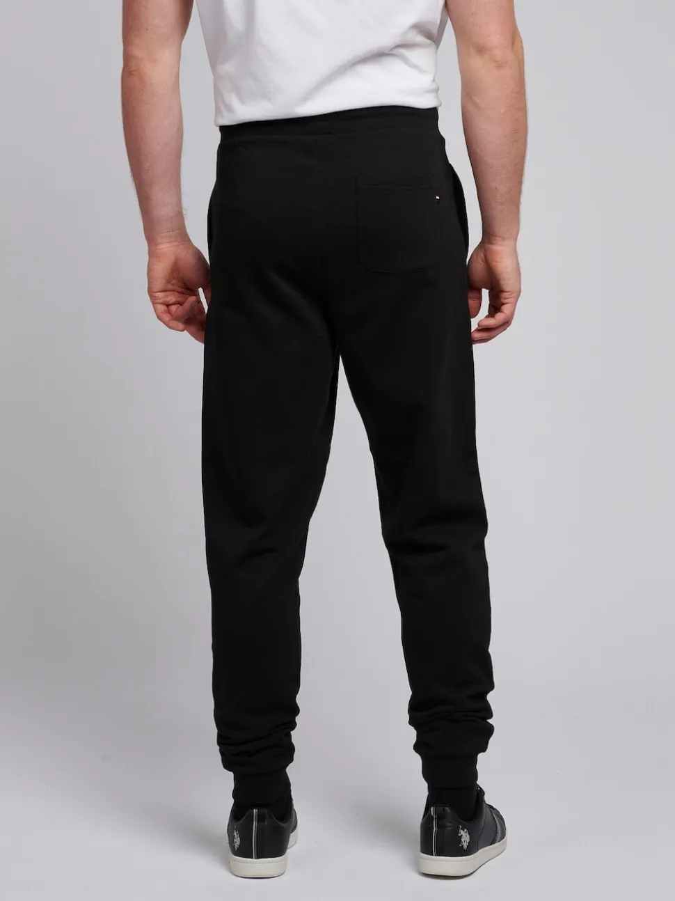 U.S. Polo Assn. Black Mens Double Horsemen Loopback Joggers