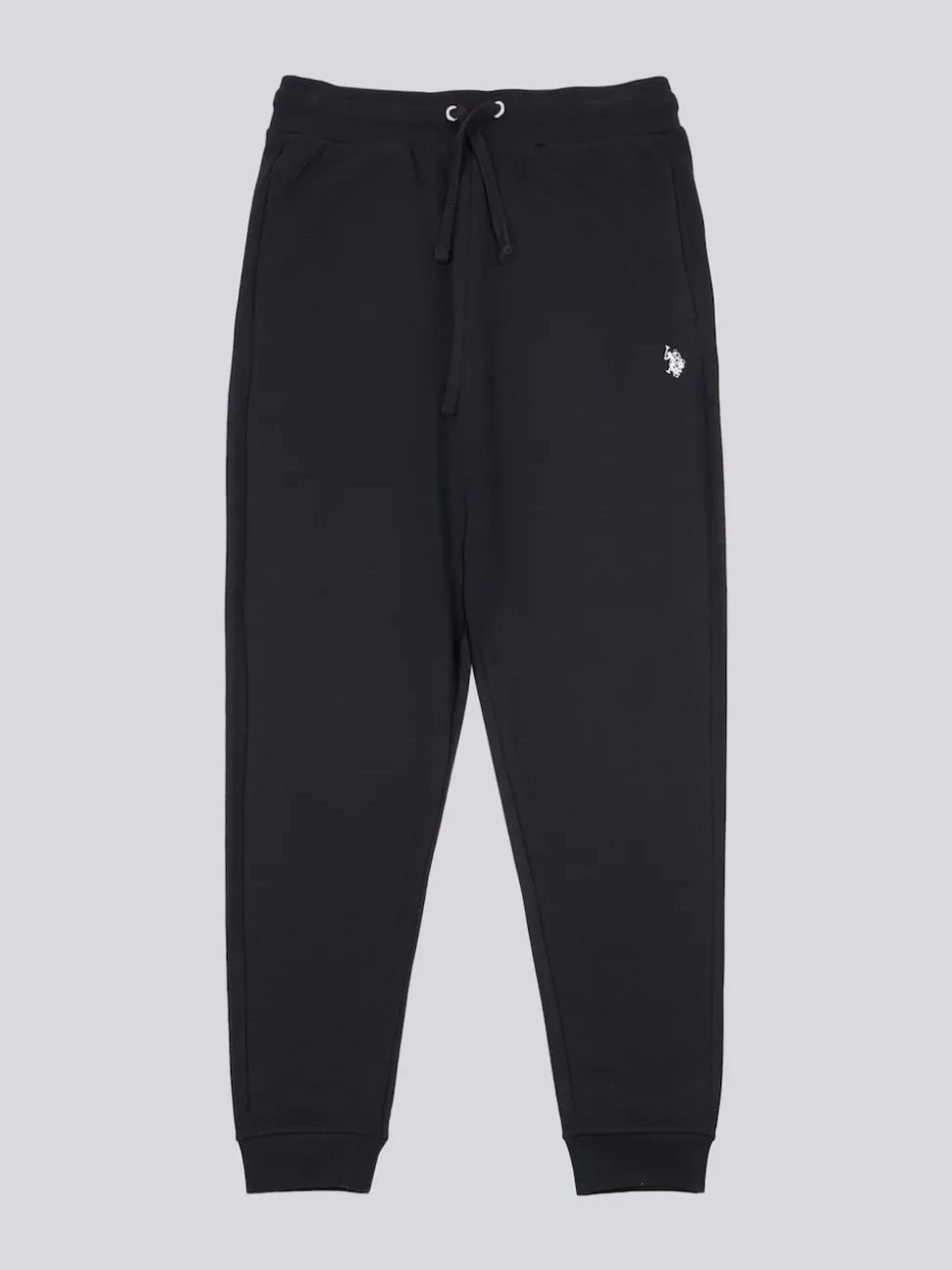 U.S. Polo Assn. Black Mens Double Horsemen Loopback Joggers