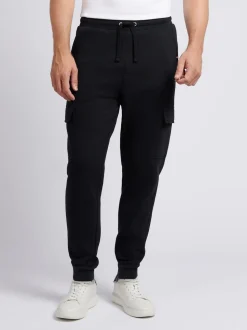 U.S. Polo Assn. Black Mens Double Horsemen Cargo Sweat Joggers