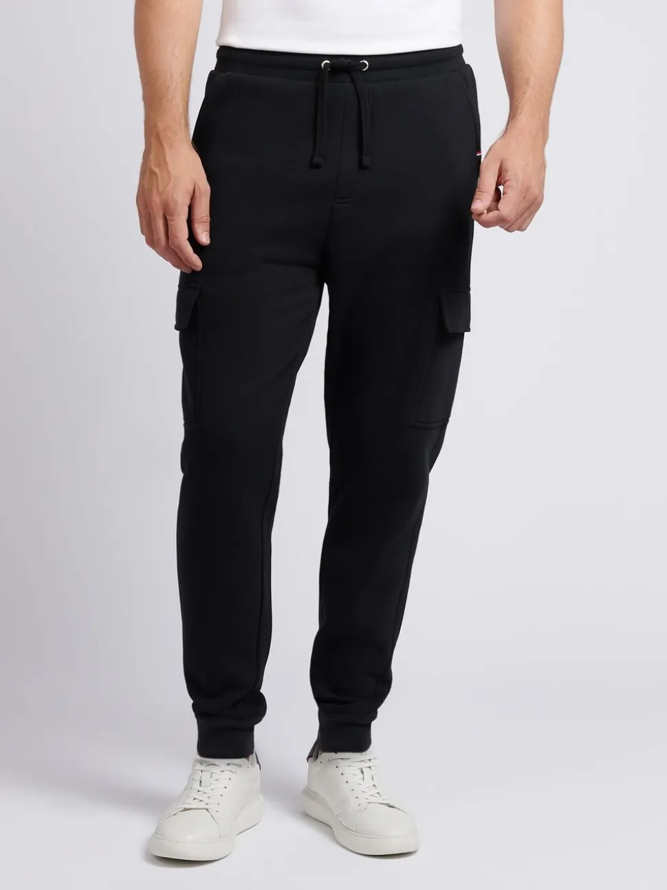 U.S. Polo Assn. Black Mens Double Horsemen Cargo Sweat Joggers