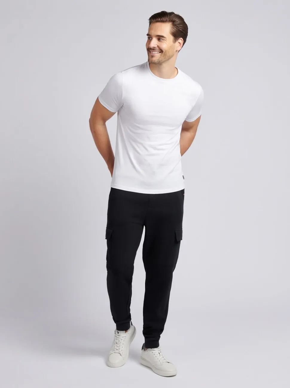 U.S. Polo Assn. Black Mens Double Horsemen Cargo Sweat Joggers