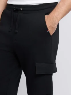 U.S. Polo Assn. Black Mens Double Horsemen Cargo Sweat Joggers