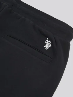 U.S. Polo Assn. Black Mens Double Horsemen Cargo Sweat Joggers