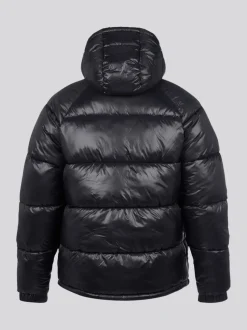 U.S. Polo Assn. Black Mens High Shine Heavyweight Quilted Jacket