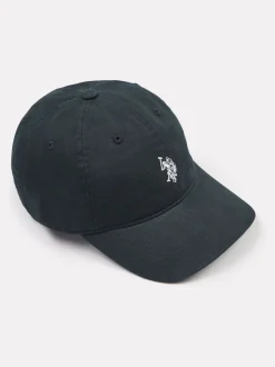 U.S. Polo Assn. Black Mens Washed Casual 100% Cotton Cap