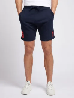 U.S. Polo Assn. Blue Chrome Mens Classic Fit 100% Cotton Player 3 Sweat Shorts