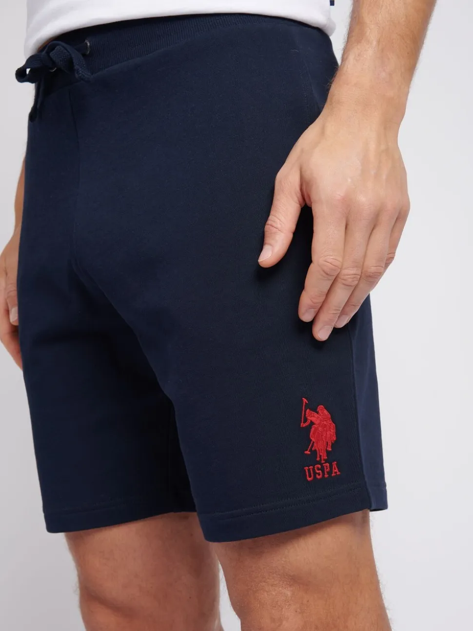 U.S. Polo Assn. Blue Chrome Mens Classic Fit 100% Cotton Player 3 Sweat Shorts