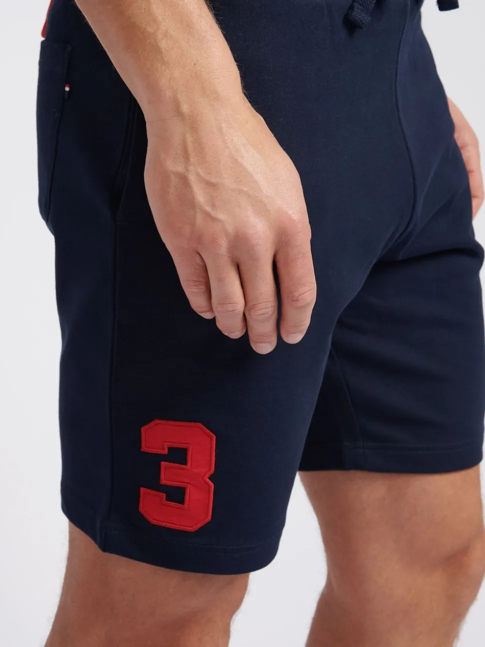 U.S. Polo Assn. Blue Chrome Mens Classic Fit 100% Cotton Player 3 Sweat Shorts