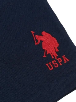 U.S. Polo Assn. Blue Chrome Mens Classic Fit 100% Cotton Player 3 Sweat Shorts