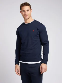 U.S. Polo Assn. Blue Classic Fit Mens Double Horsemen Sweatshirt