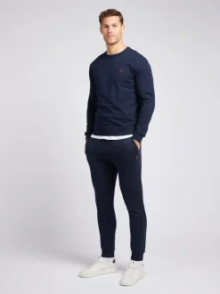 U.S. Polo Assn. Blue Classic Fit Mens Double Horsemen Sweatshirt
