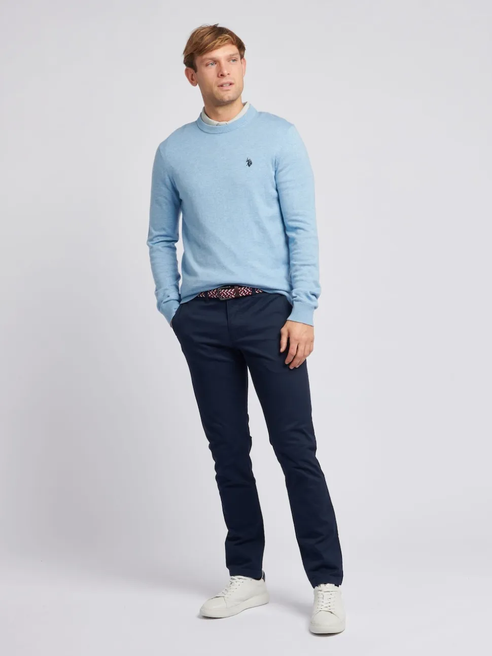 U.S. Polo Assn. Blue Mens Classic Chinos Trousers