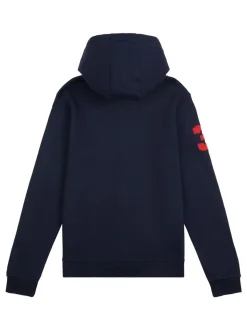 U.S. Polo Assn. Blue Mens Classic Fit 100% Cotton Player 3 Zip-Up Hoodie