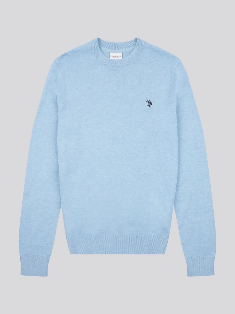 U.S. Polo Assn. Blue Mens Cotton Crew Neck Jumper
