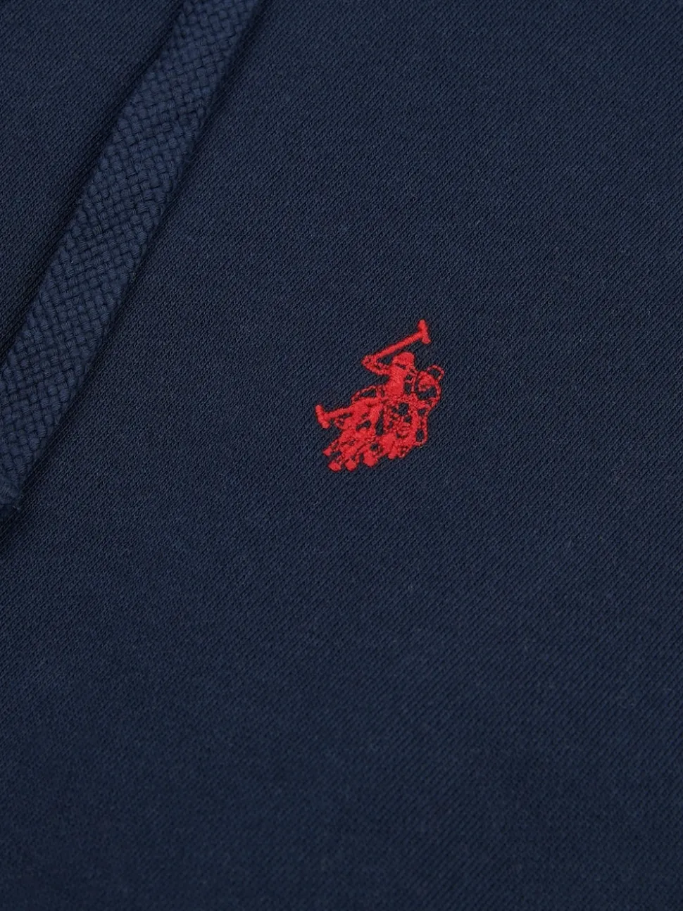 U.S. Polo Assn. Blue Mens Double Horsemen Loopback Hoodie