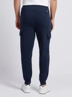 U.S. Polo Assn. Blue Mens Double Horsemen Cargo Sweat Joggers