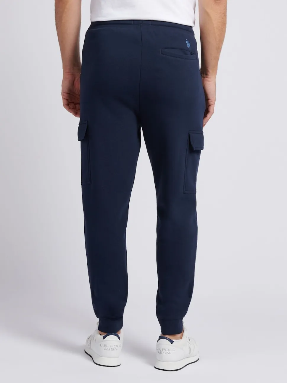 U.S. Polo Assn. Blue Mens Double Horsemen Cargo Sweat Joggers