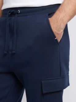 U.S. Polo Assn. Blue Mens Double Horsemen Cargo Sweat Joggers