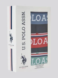 U.S. Polo Assn Blue Mens Highlight Boxers Briefs 3 Pack
