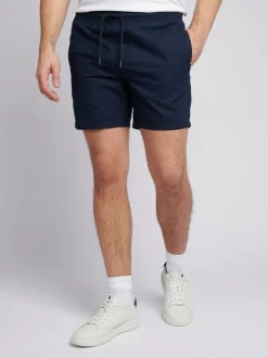 U.S. Polo Assn. Blue Mens Linen Blend Deck Shorts