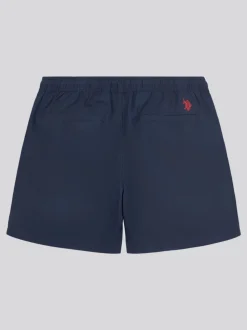 U.S. Polo Assn. Blue Mens Linen Blend Deck Shorts