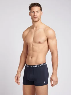 U.S. Polo Assn. Blue Mens Mixed Boxer Shorts 3 Pack