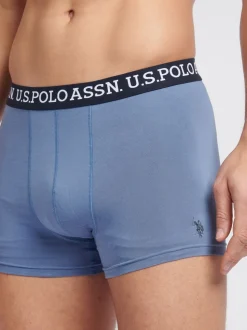 U.S. Polo Assn. Blue Mens Mixed Boxer Shorts 3 Pack