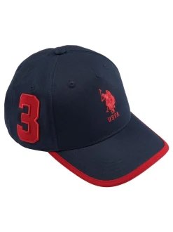 U.S. Polo Assn. Blue Mens Player 3 Baseball 100% Cotton Cap