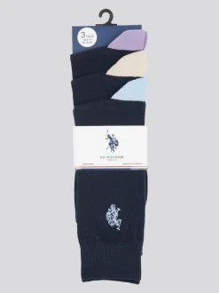 U.S. Polo Assn. Blue Mens Smart Socks 3 Pack
