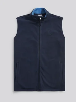 U.S. Polo Assn Blue Micro Fleece Gilet